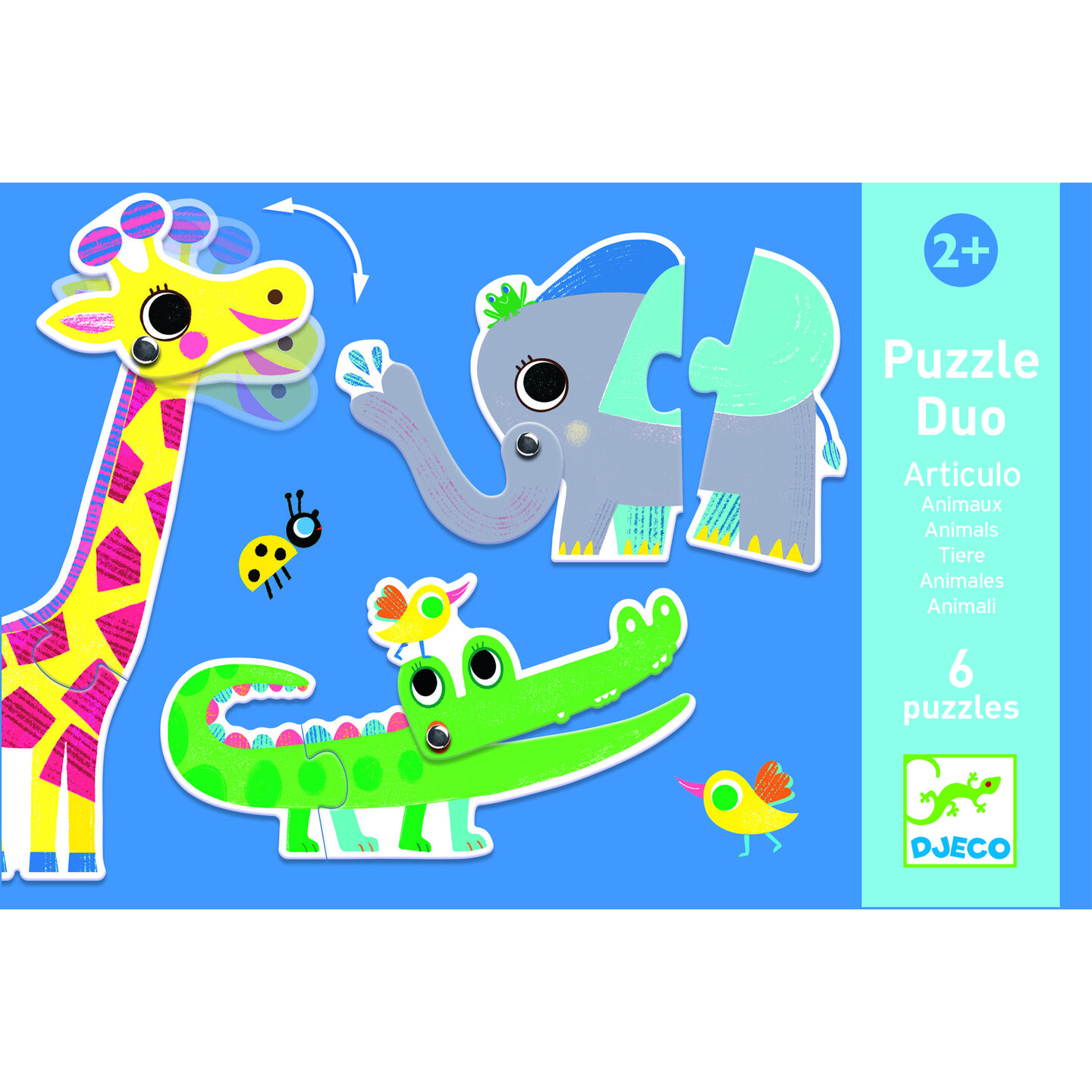Djeco Puzzel Duo - Articulo Wilde Dieren 2+