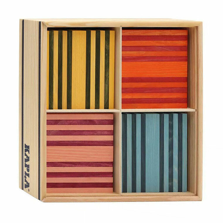 Kapla | Octocolor Houten plankjes in acht kleuren (100st.) | Speel je Wijs