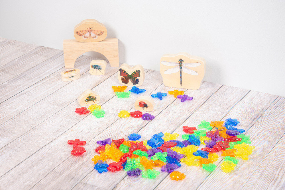 TickiT Doorschijnende kleuren Insecten 96-delig | Speel je Wijs