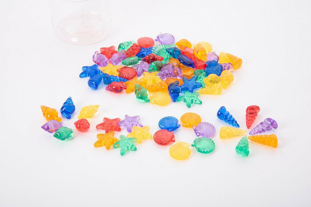TickiT Doorschijnende kleuren Schelpen 72-delig | Speel je Wijs