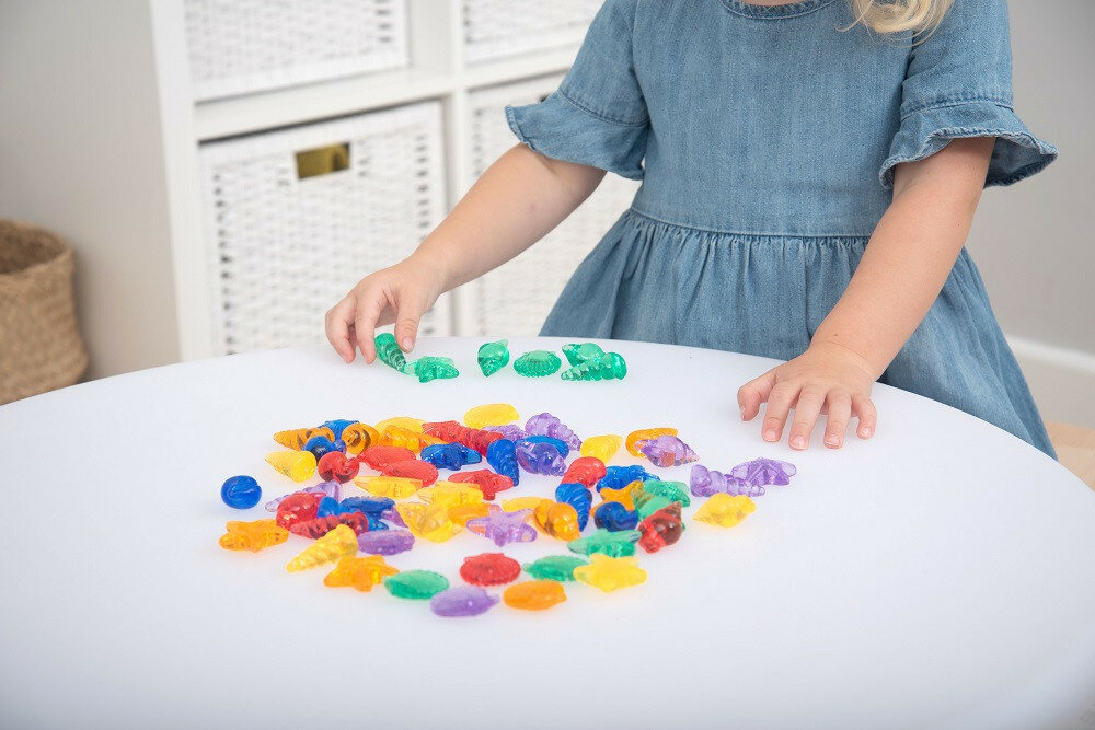 TickiT Doorschijnende kleuren Schelpen 72-delig | Speel je Wijs