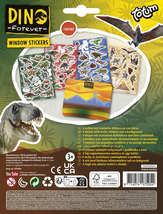 Raamstickers Dino Forever | Speel je Wijs