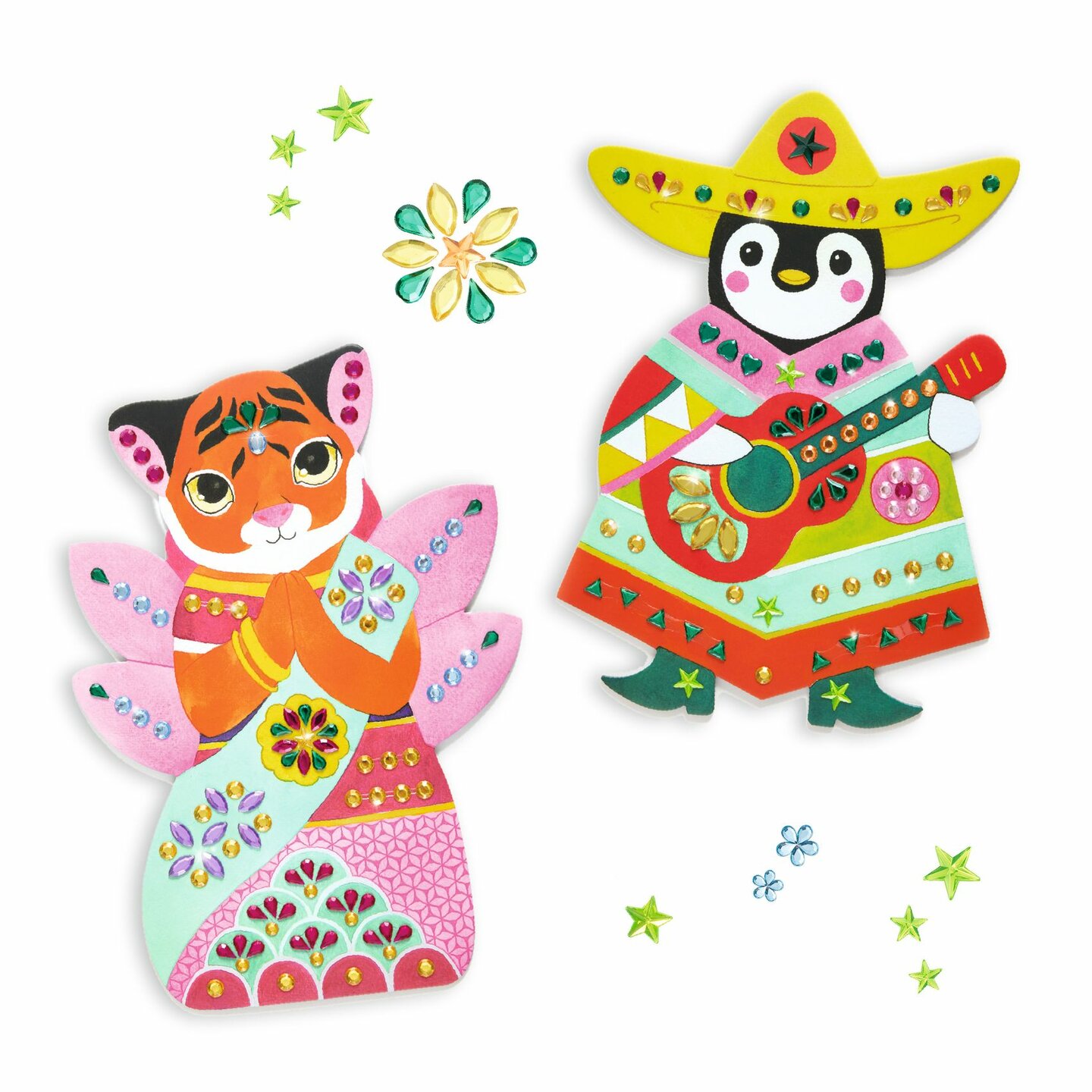 Djeco Creatief met stickers Glanzend 3-6 jaar| Speel je Wijs