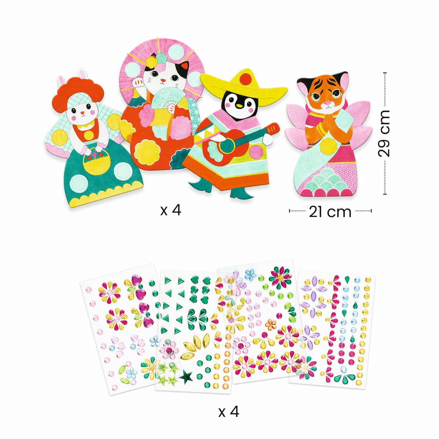 Djeco Creatief met stickers Glanzend 3-6 jaar| Speel je Wijs