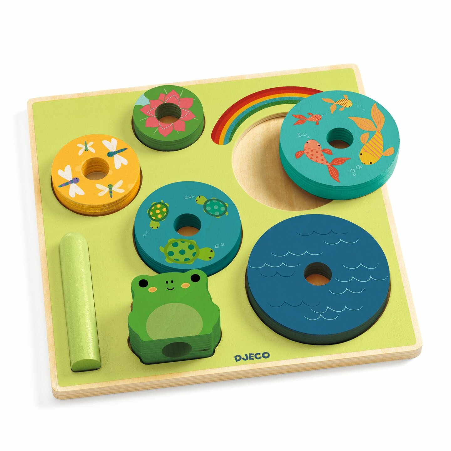 Djeco Puzzel | Puzz & Stack Regenboog | 18mnd+| Speel je Wijs