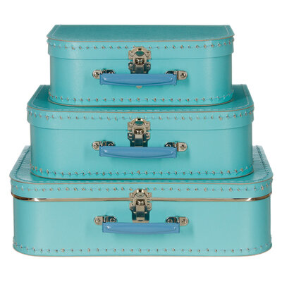 Kinderkoffer Lichtblauw-25cm