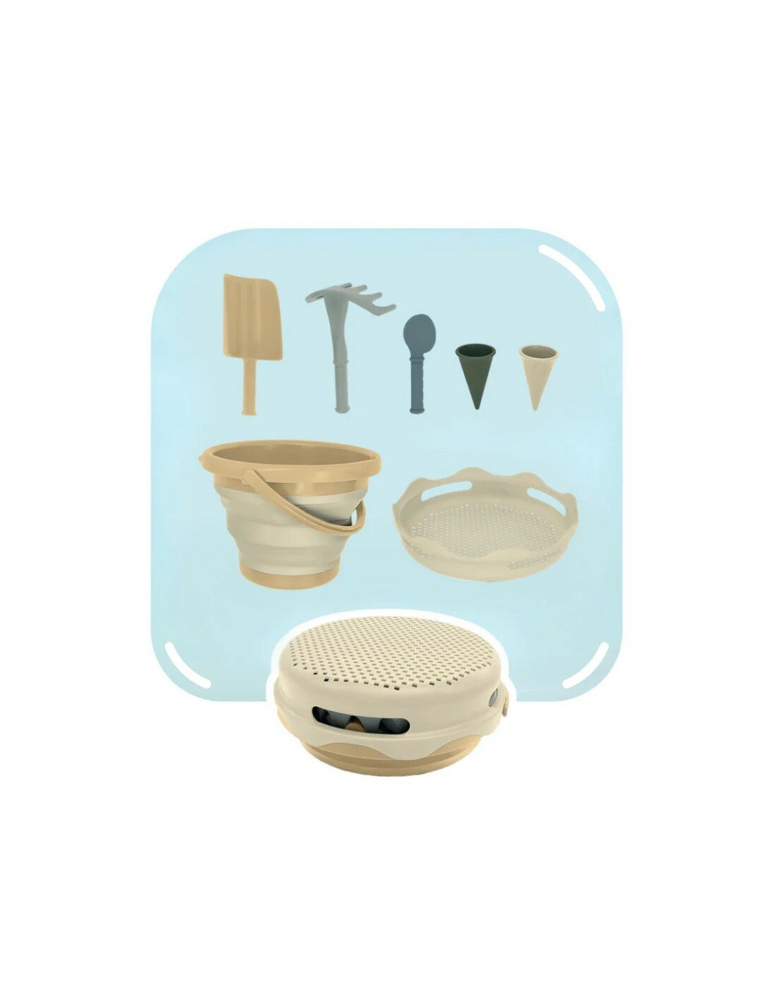 Compact Toys 7-in-1 zandspeelgoed - Beige | Speel Je Wijs