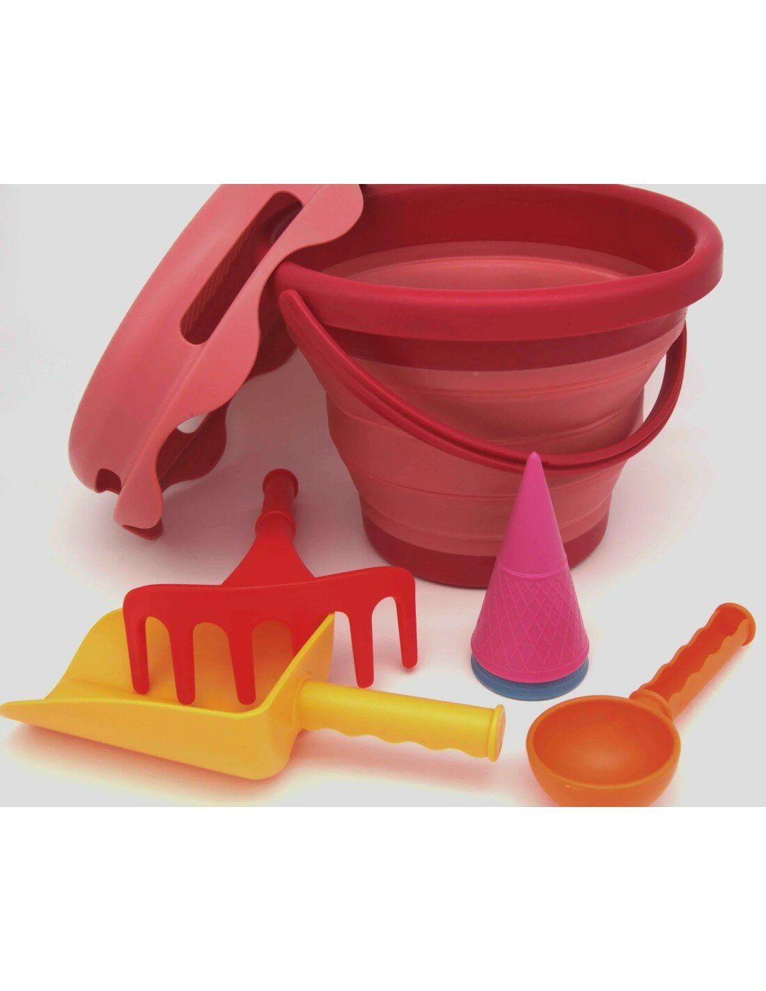 7-in-1 zandspeelgoed rood | Compactoys