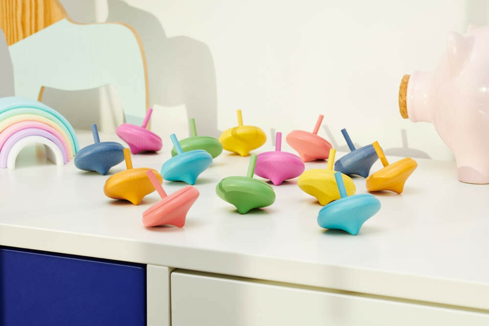 TickiT Regenboog houten Tol - Per Stuk| Speel je Wijs