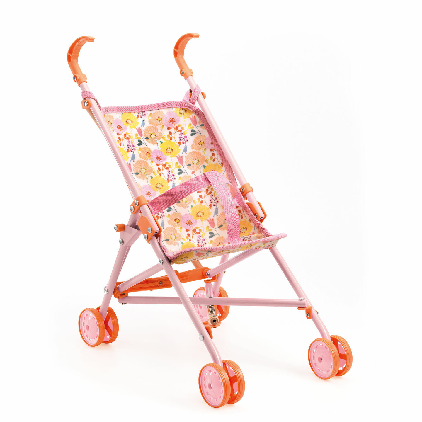 Djeco Poppen Buggy - Flowers 54 cm | Speel je Wijs