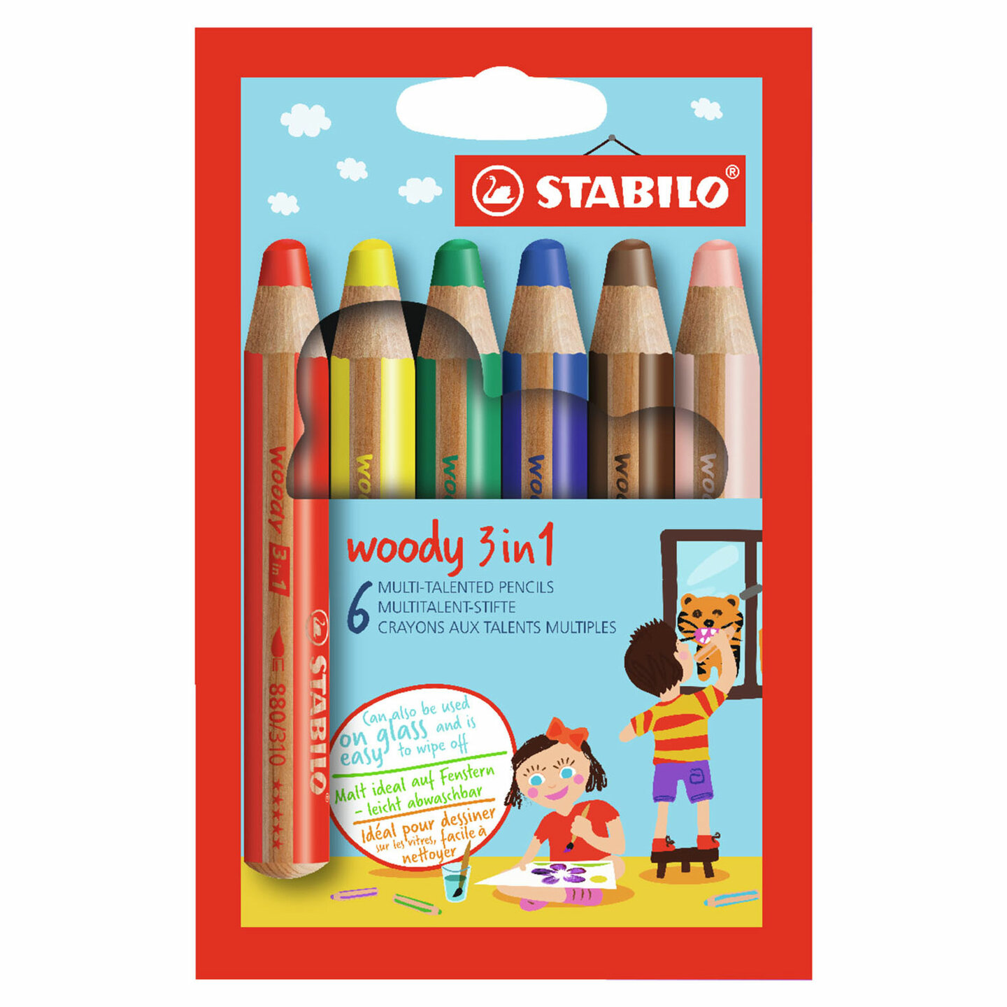STABILO woody 3 in 1 - Multitalent potlood - Set 6 Stuks | Speel je Wijs