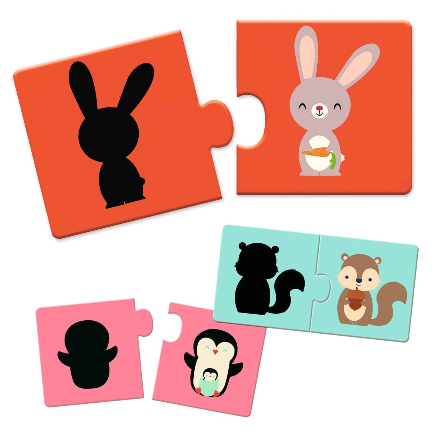 Djeco Puzzel Duo- Schaduwen 2+