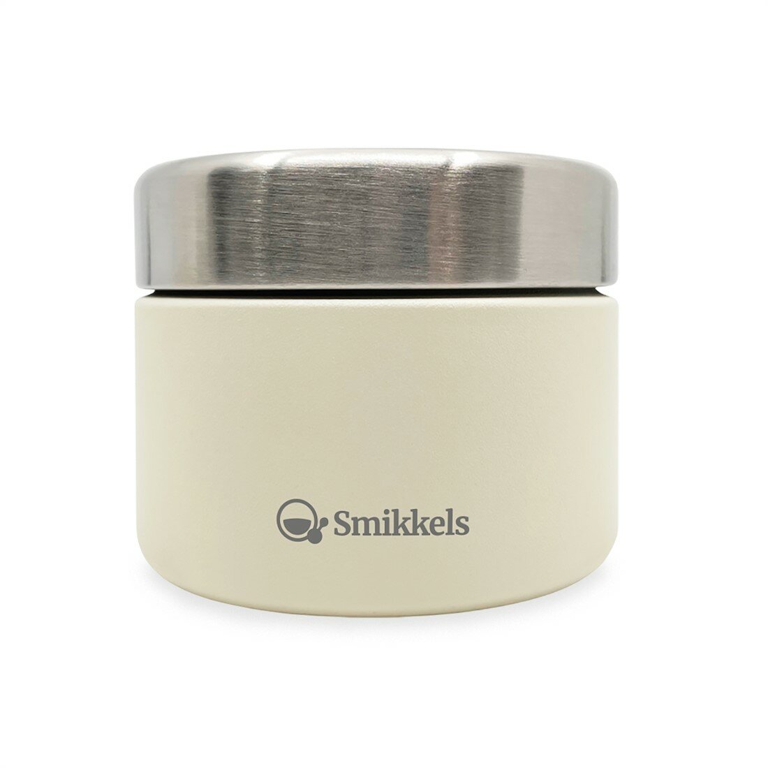 Smikkels RVS Fruitbakje 420ml - Zacht Wit | Speel je Wijs