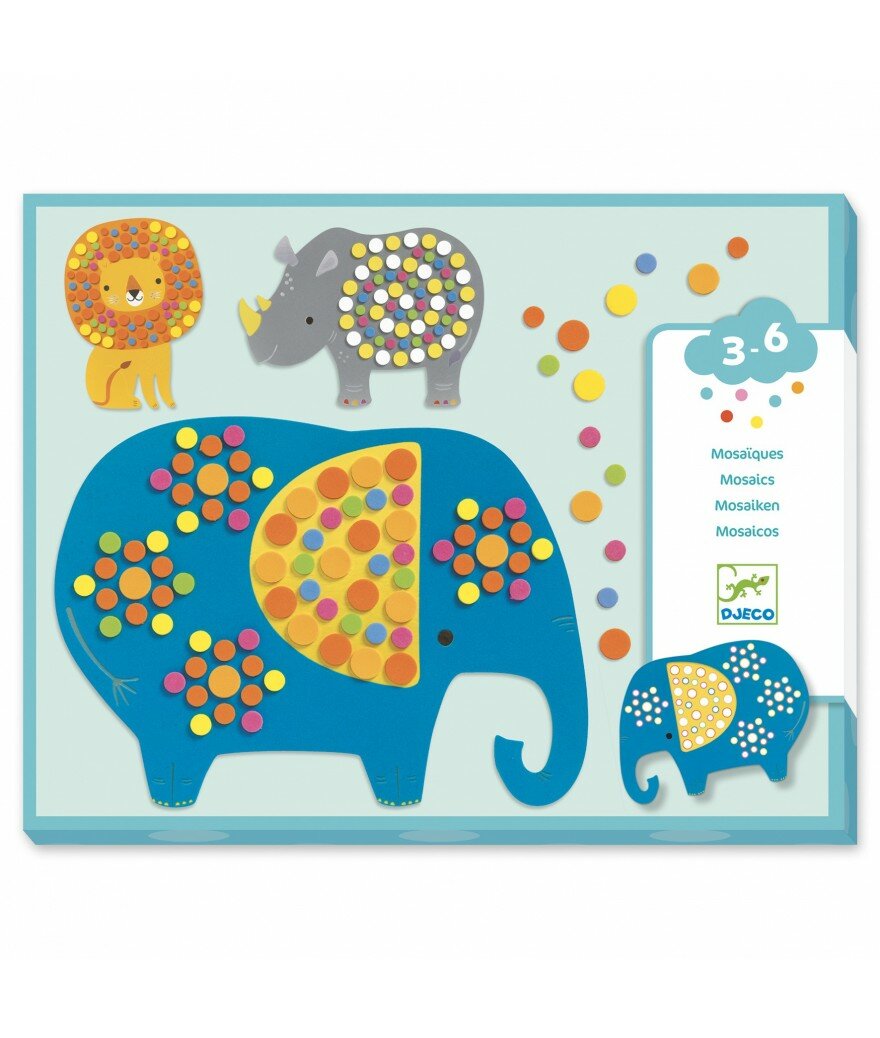 Djeco Knutselpakket Mozaiek Jungle 3-6 jaar| Speel je Wijs