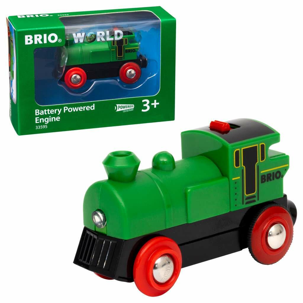Brio Groene locomotief op batterijen | Speel je Wijs
