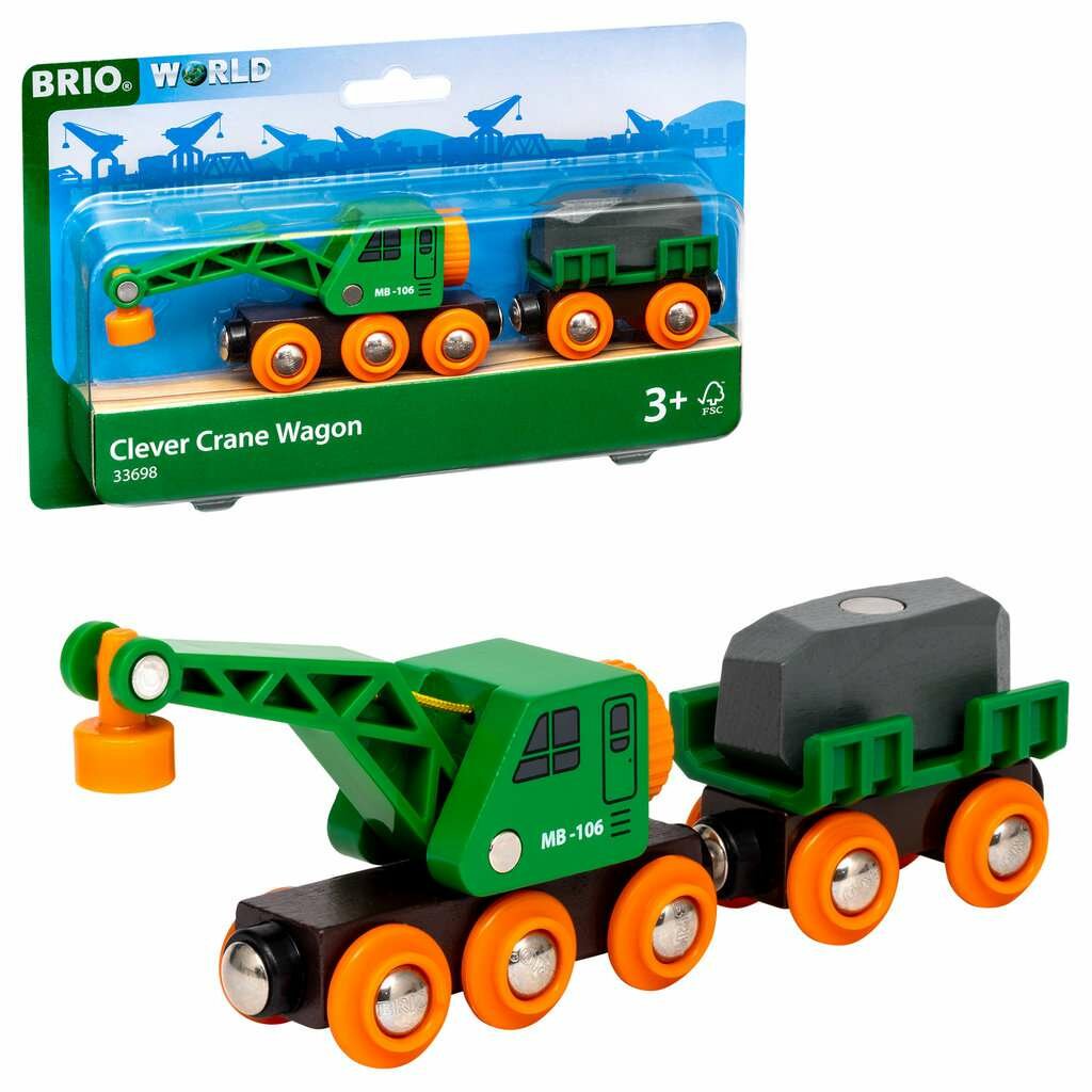 Brio - Kraanwagon met aanhanger - 33698 | Speel je Wijs