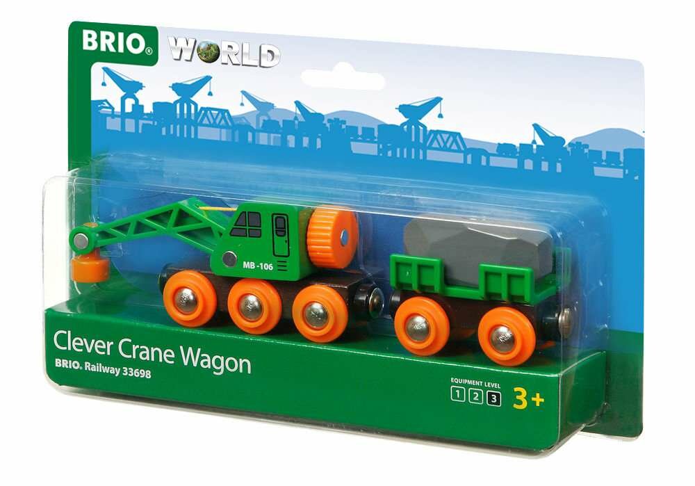 Brio - Kraanwagon met aanhanger - 33698 | Speel je Wijs