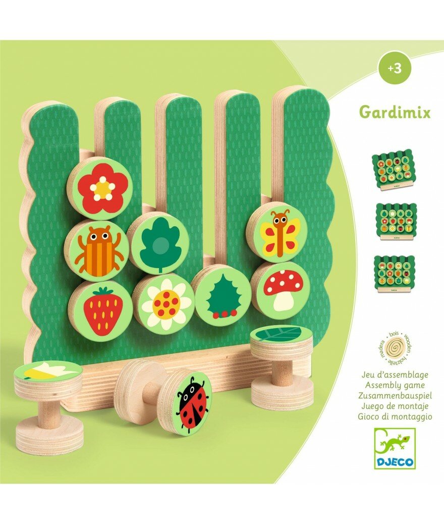 Djeco Educatief | Puzzelspel Gardimix | 3+ | Speel je Wijs
