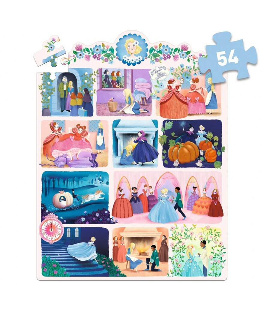 Djeco Story Puzzel | Cinderella | 54 stukjes | Speel je Wijs