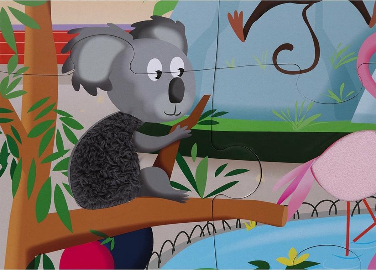 Janod Voelpuzzel | Een Dag in de Dierentuin 2+ | Speel je Wijs