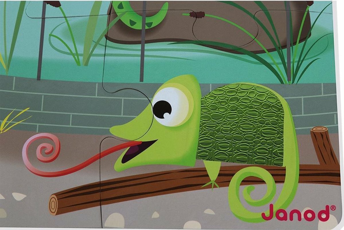 Janod Voelpuzzel | Een Dag in de Dierentuin 2+ | Speel je Wijs