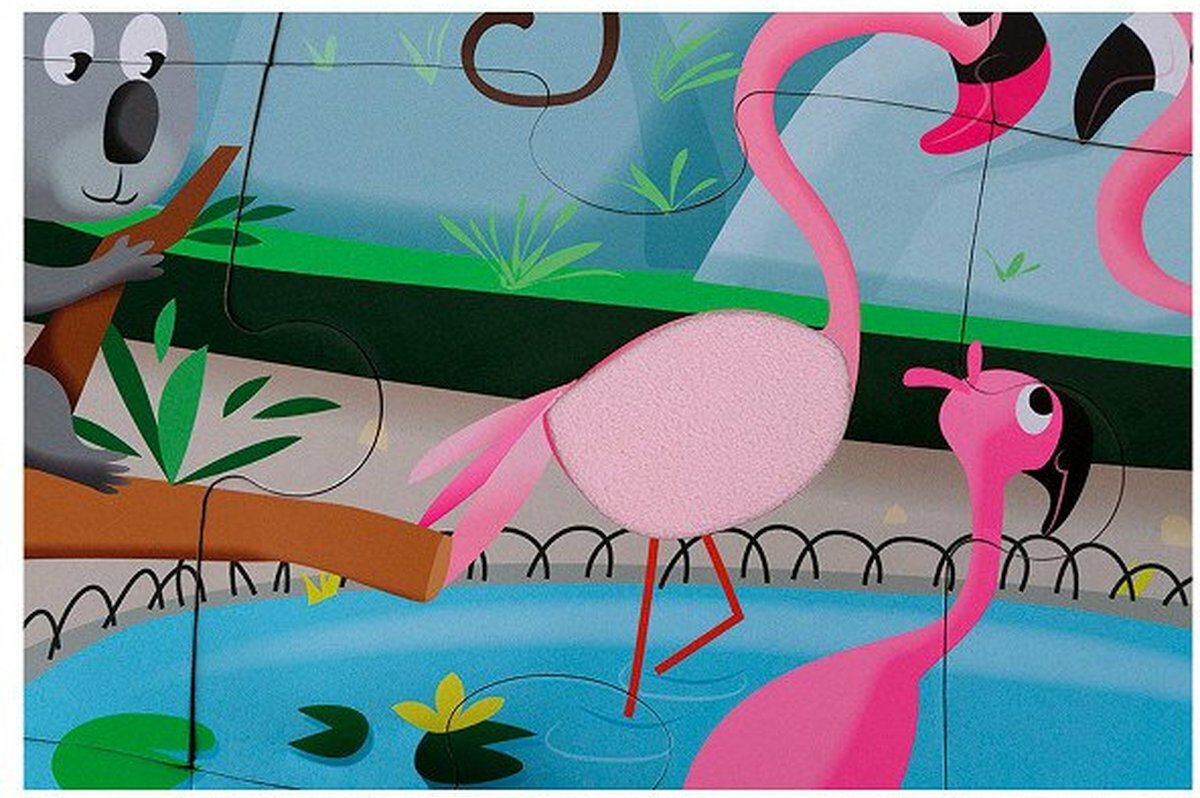 Janod Voelpuzzel | Een Dag in de Dierentuin 2+ | Speel je Wijs