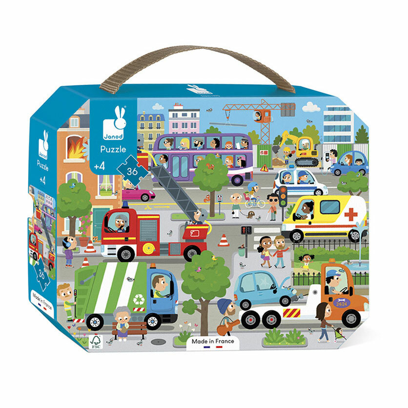 Janod Puzzel | De Stad 4+ | Speel je Wijs