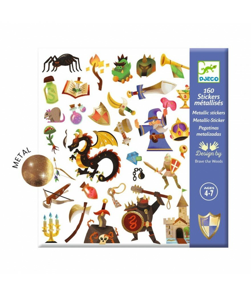 Djeco Stickers - Middeleeuwse Fantasy  4-7jr | Speel je Wijs