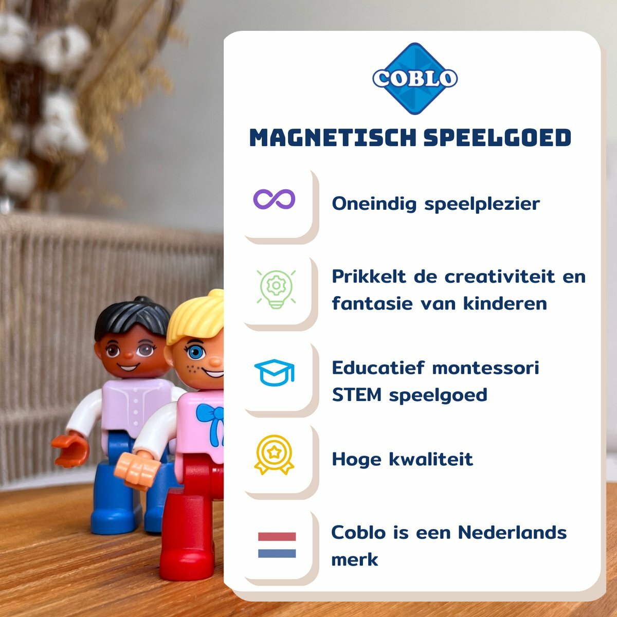 Coblo-Mini Figuurtjes, Magnetisch speelgoed | Speel je Wijs