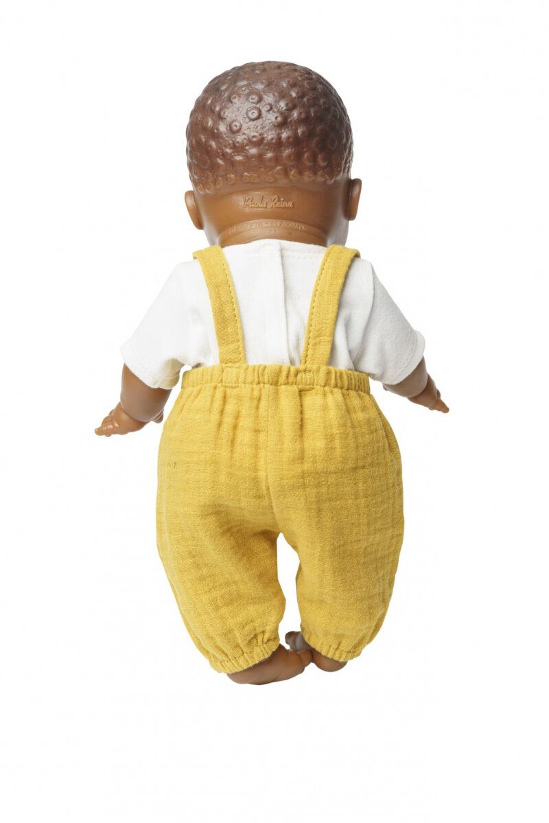 Heless Tuinbroek met t-shirt okergeel/wit 35-45cm | Speel je Wijs