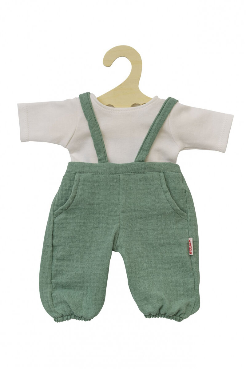 Heless Tuinbroek met t-shirt saliegroen/wit 35-45cm | Speel je Wijs