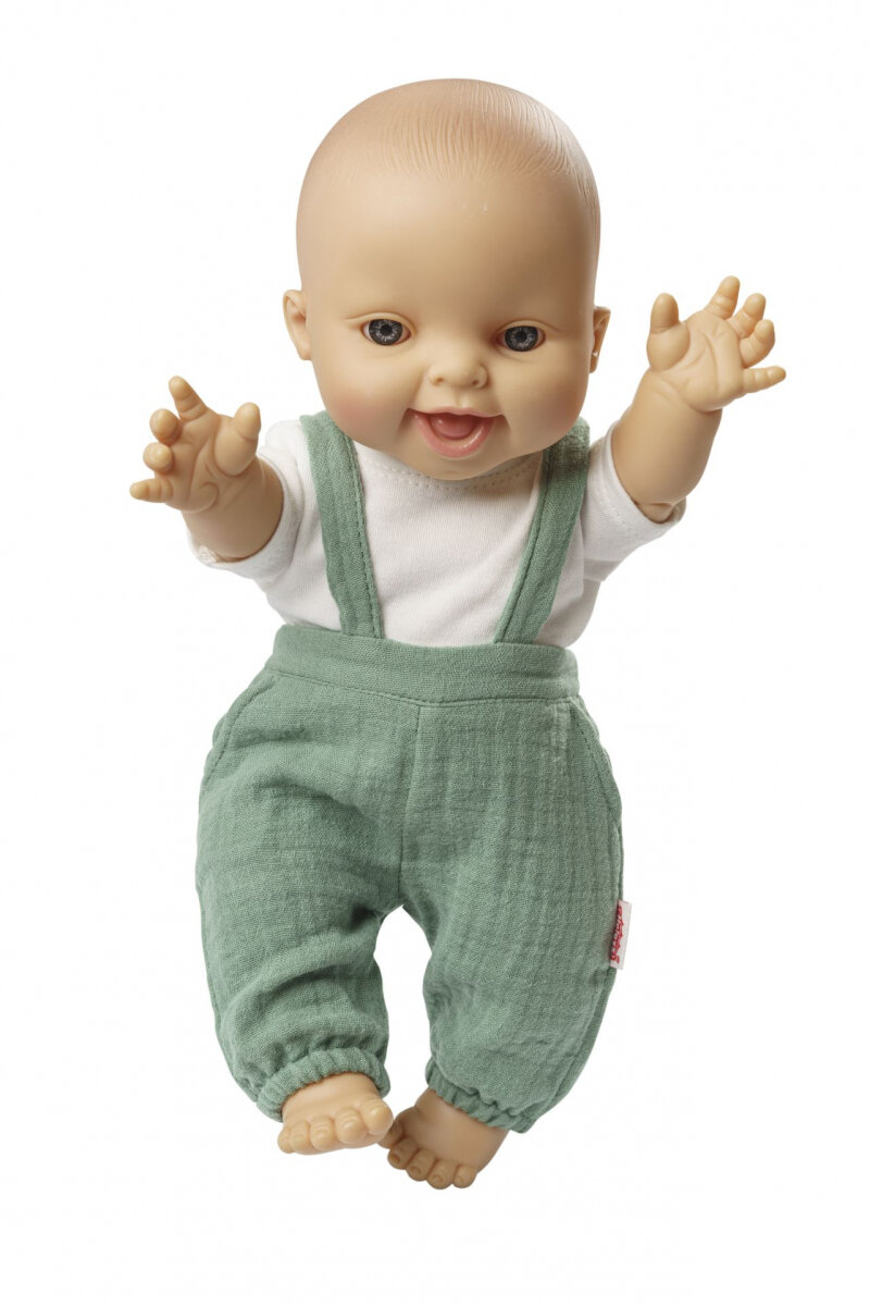 Heless Tuinbroek met t-shirt saliegroen/wit 35-45cm | Speel je Wijs