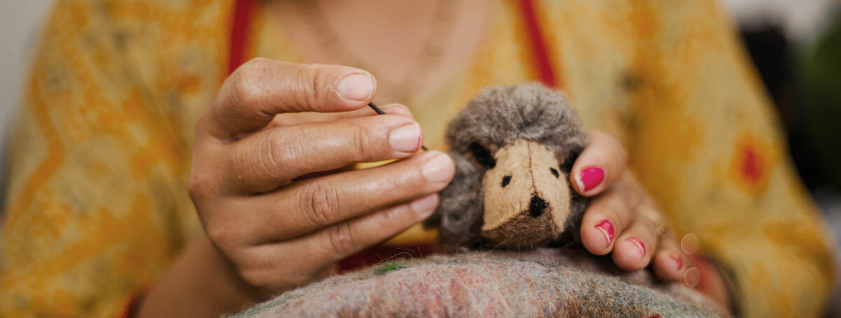 Gamcha Muziekknuffel - Eekhoorn Oranje 100% wolvilt | Speel je Wijs