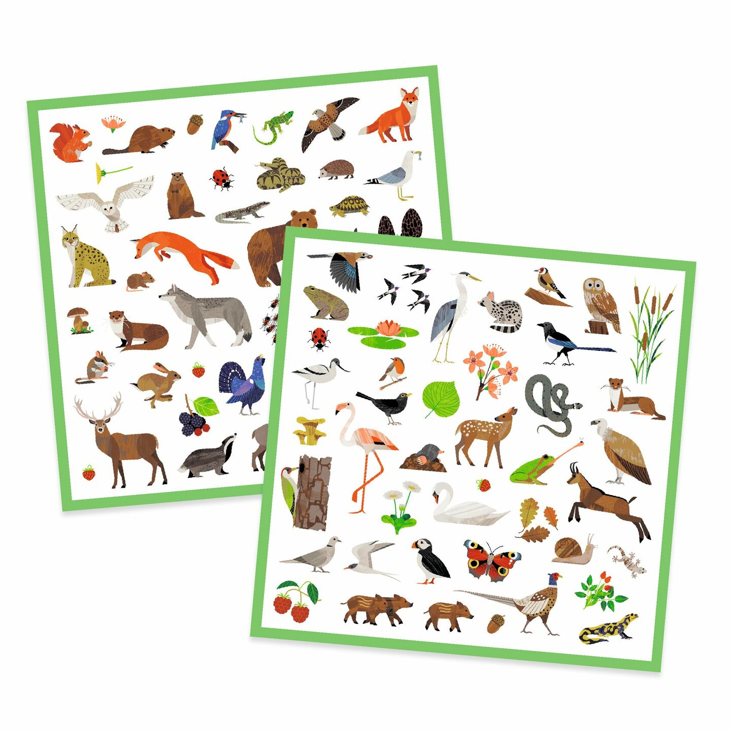 Djeco Stickers Fauna - Wilde Dieren | Speel je Wijs