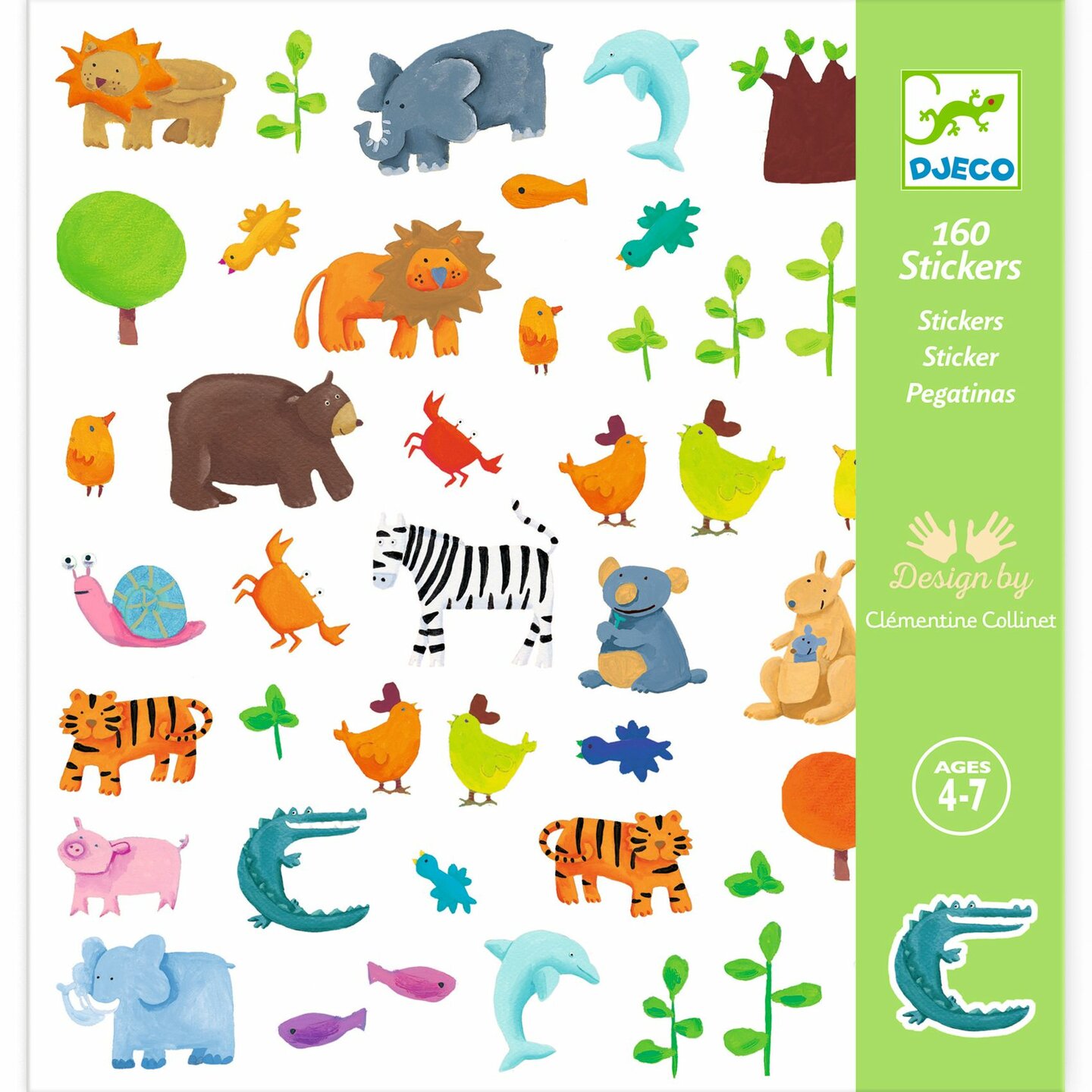 Djeco Stickers Dieren 160st. | Speel je Wijs