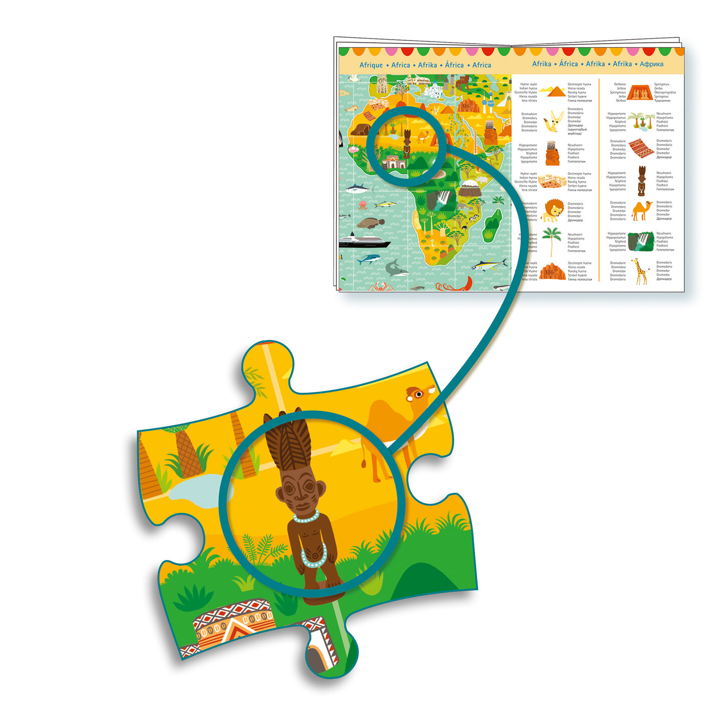 Djeco Observatiepuzzel - Wereldreis 6+ | Speel je Wijs