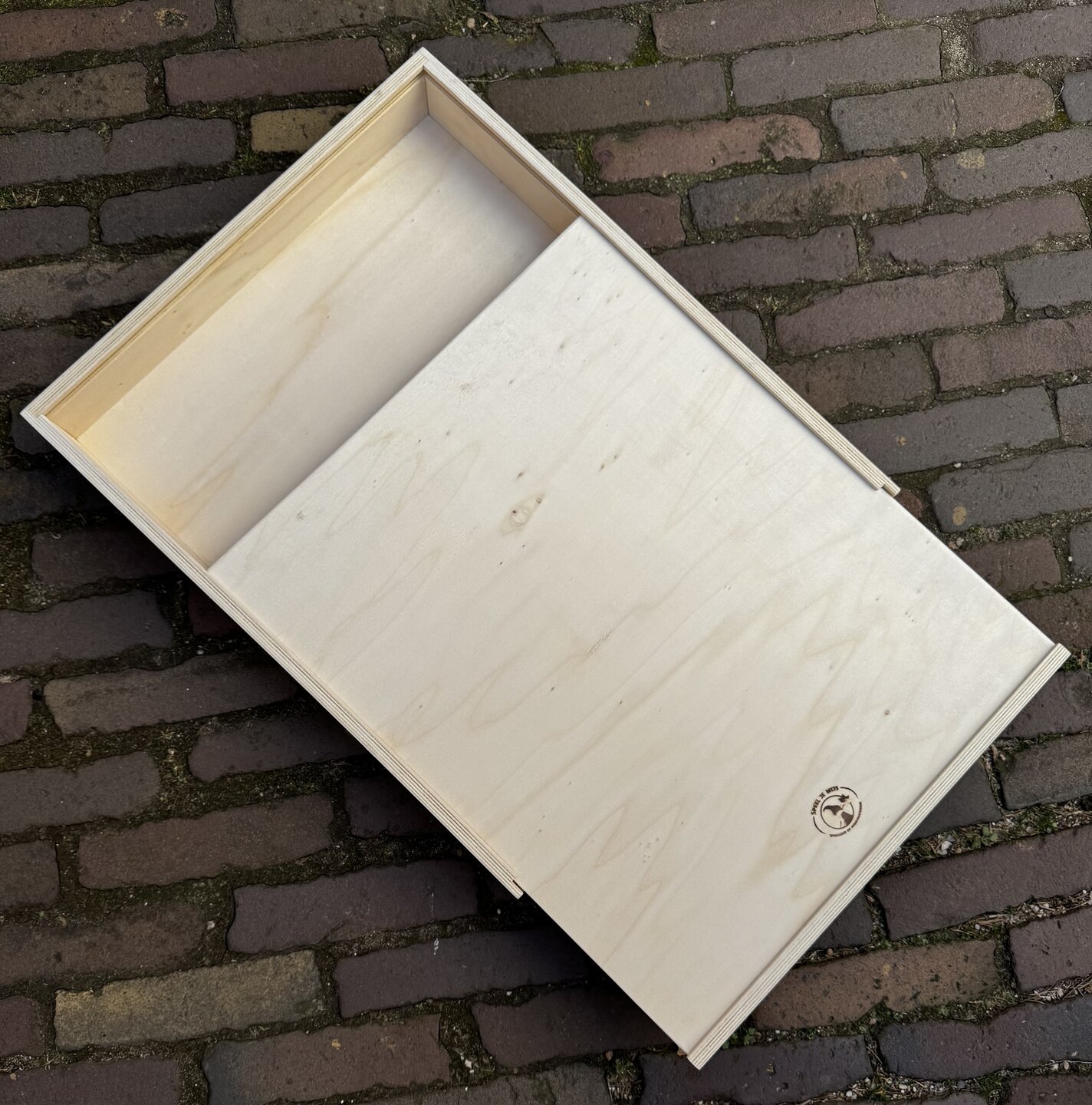 SjW Houten Speelbak 50x40cm met schuifdeksel | Speel je Wijs