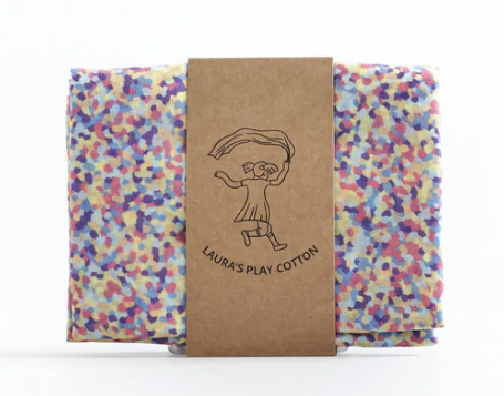 Laura's Play Cotton Speeldoek - Confetti Pastel - 50x50cm | Speel je Wijs