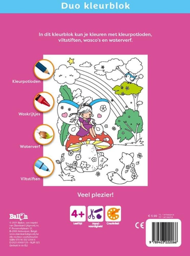 Ballon Kids Duokleurblok Magische wezens en eenhoorns 4+ | Speel je Wijs