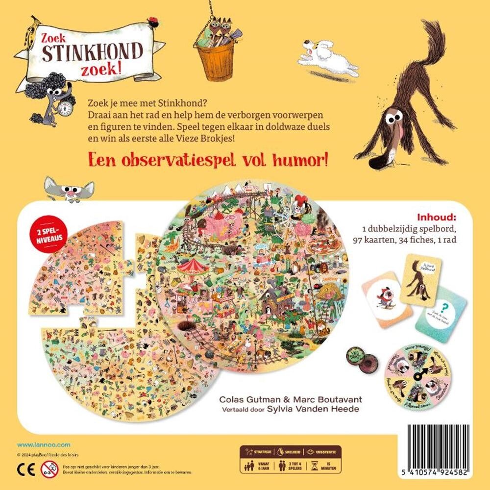Lannoo Het spel van Stinkhond - Zoek Stinkhond Zoek! 6+ | Speel je Wijs