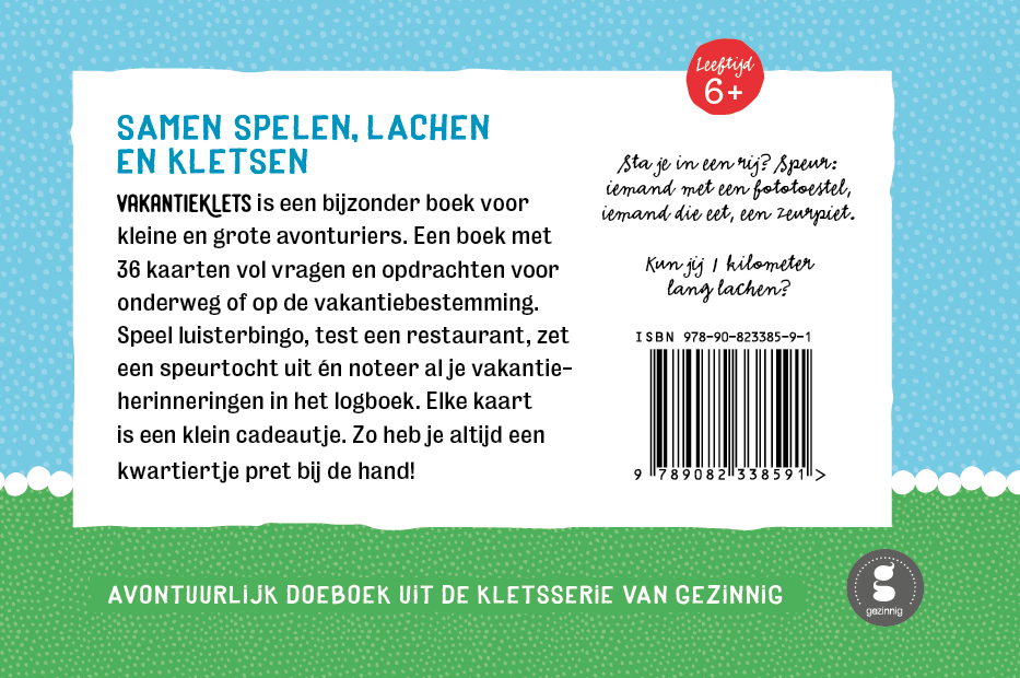Gezinnig Vakantieklets - Editie1 | Speel je Wijs