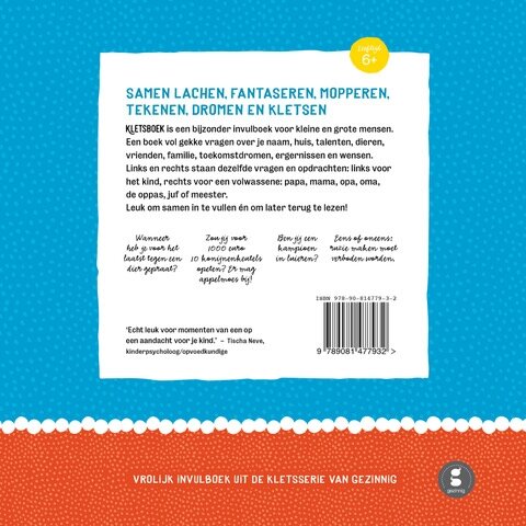 Gezinnig Kletsboek invulboek voor ouder en kind | Speel je Wijs