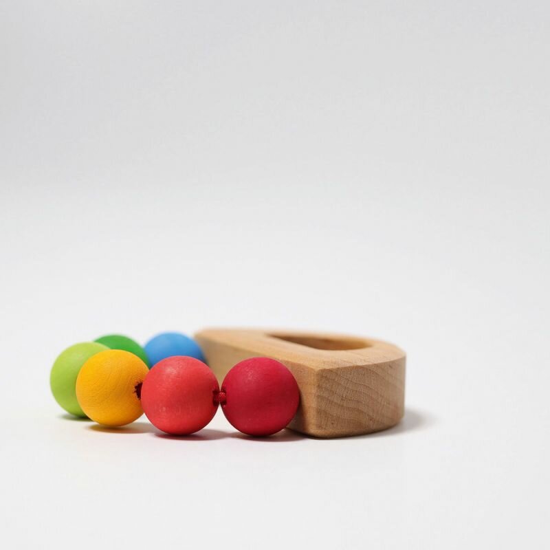 Grimm's Houten Grijpspeeltje Regenboog Boot | Speel je Wijs