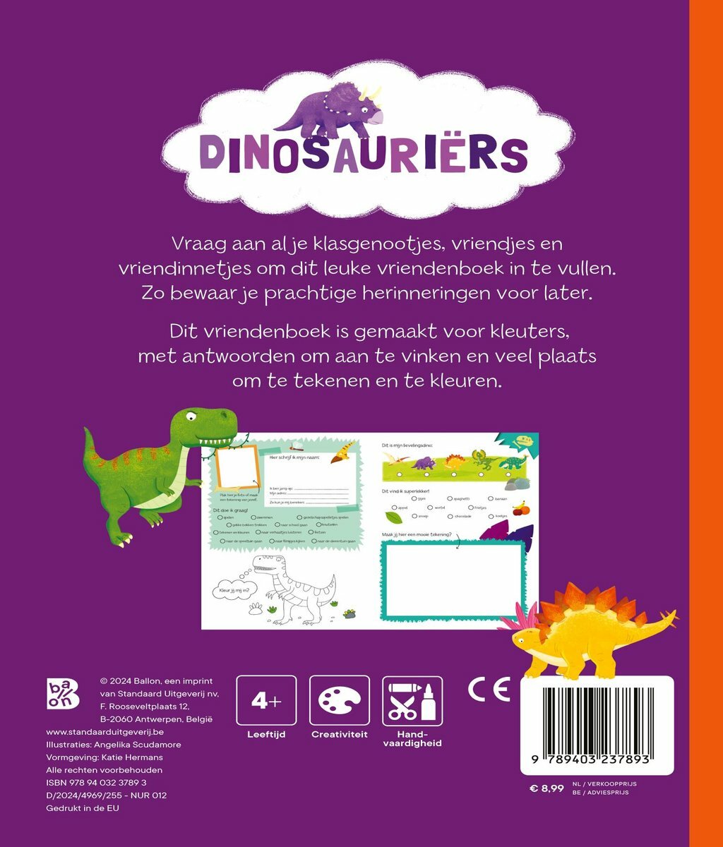 Mijn eerste Vriendenboek - Dinosauriërs | Speel je Wijs