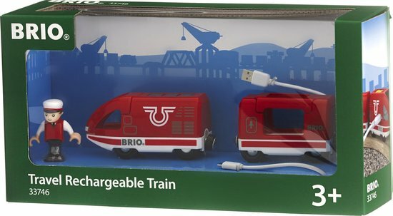 Brio - Oplaadbare Rode passagierstrein met USB | Speel je Wijs