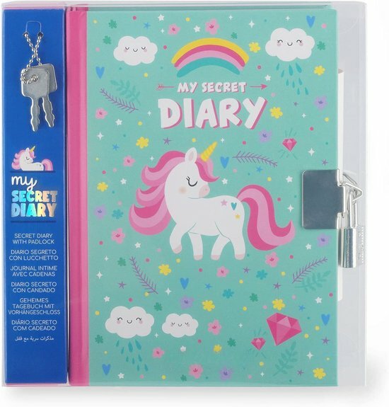 Legami Geheim dagboek/ Notitieboek met slot - Unicorn | Speel je Wijs