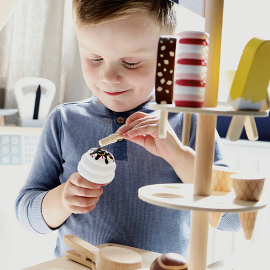 Small Foot Houten Ijsjes met Houder | Speel je Wijs