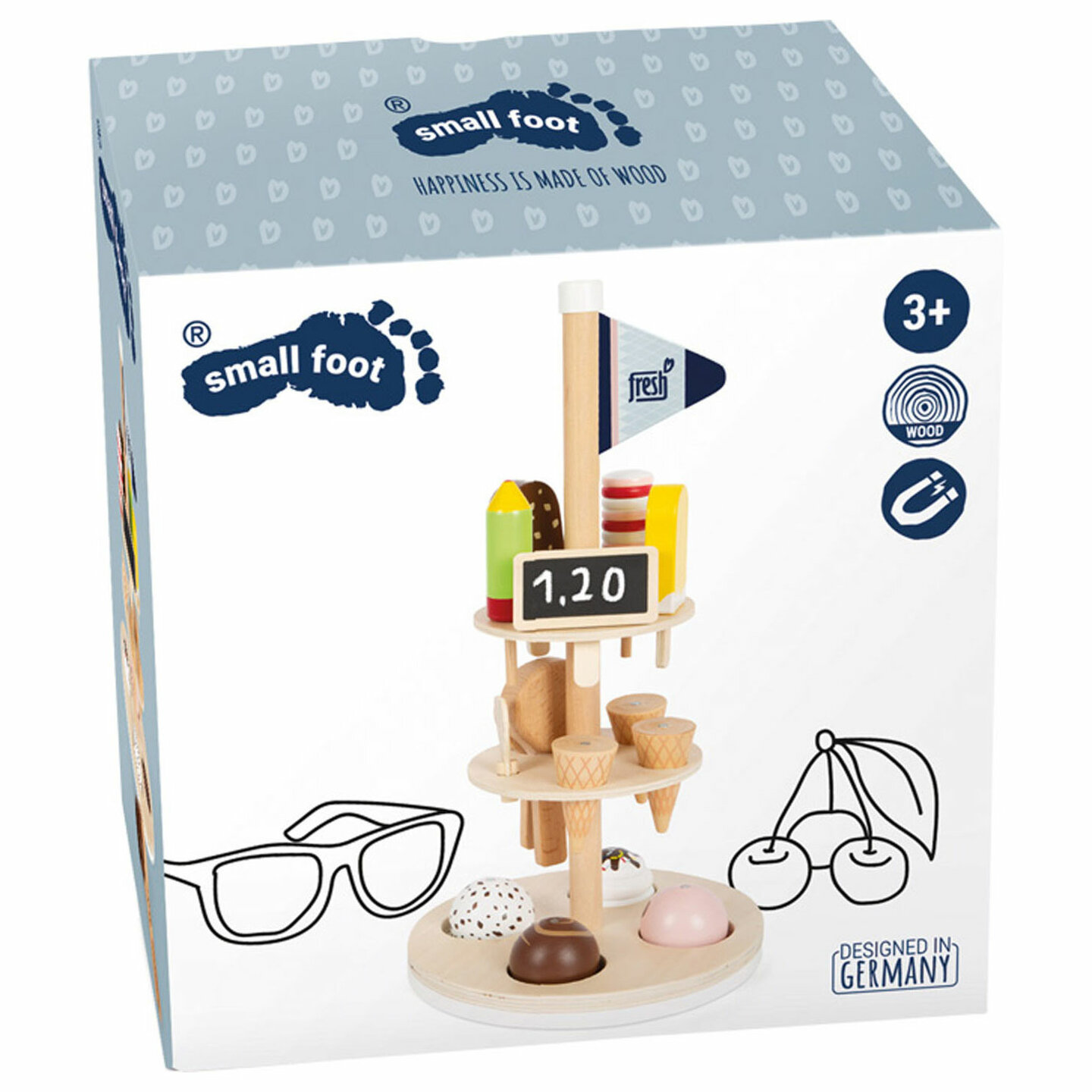 Small Foot Houten Ijsjes met Houder | Speel je Wijs