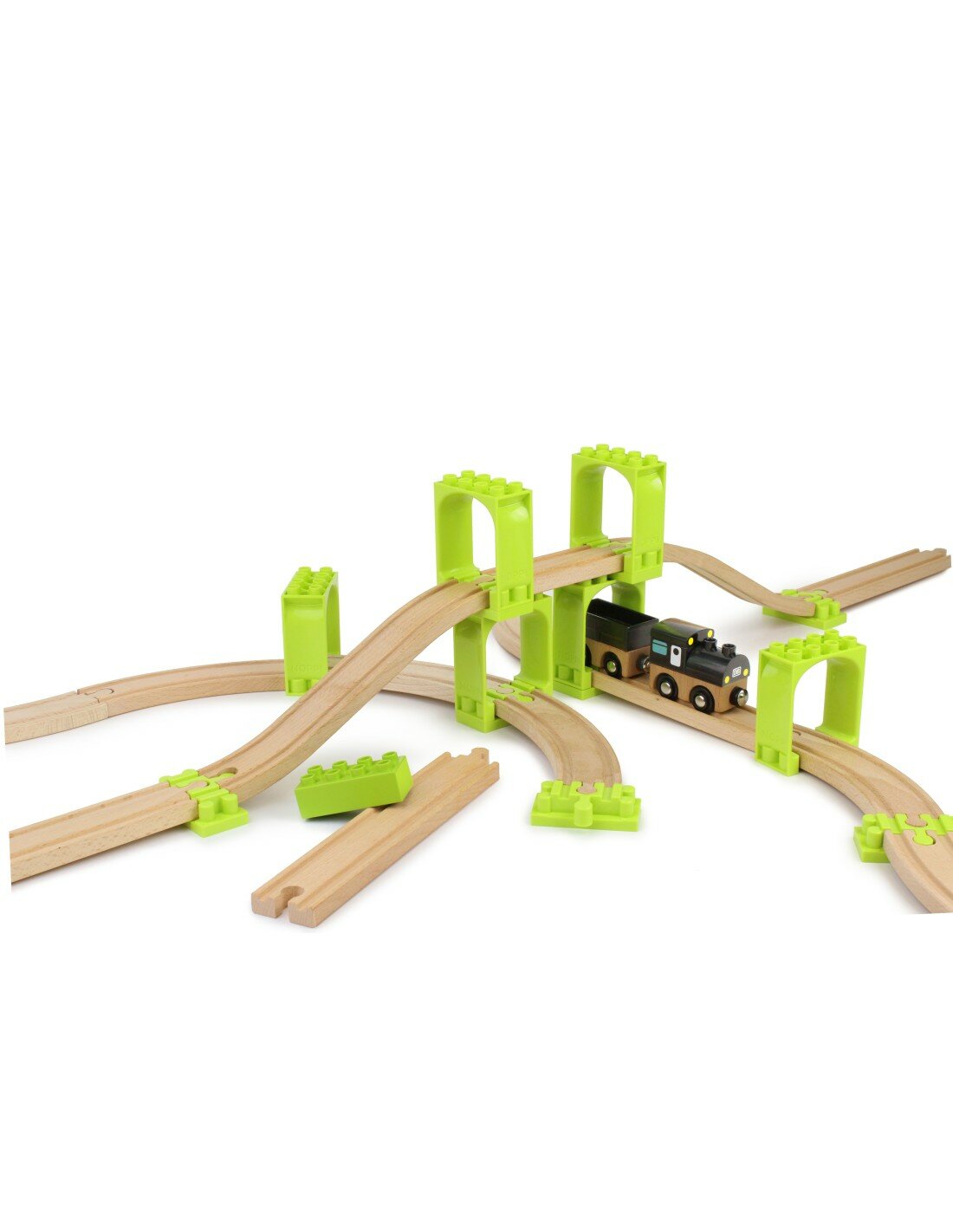 Noppi Railway - 16 onderdelen voor bruggen | Speel je Wijs