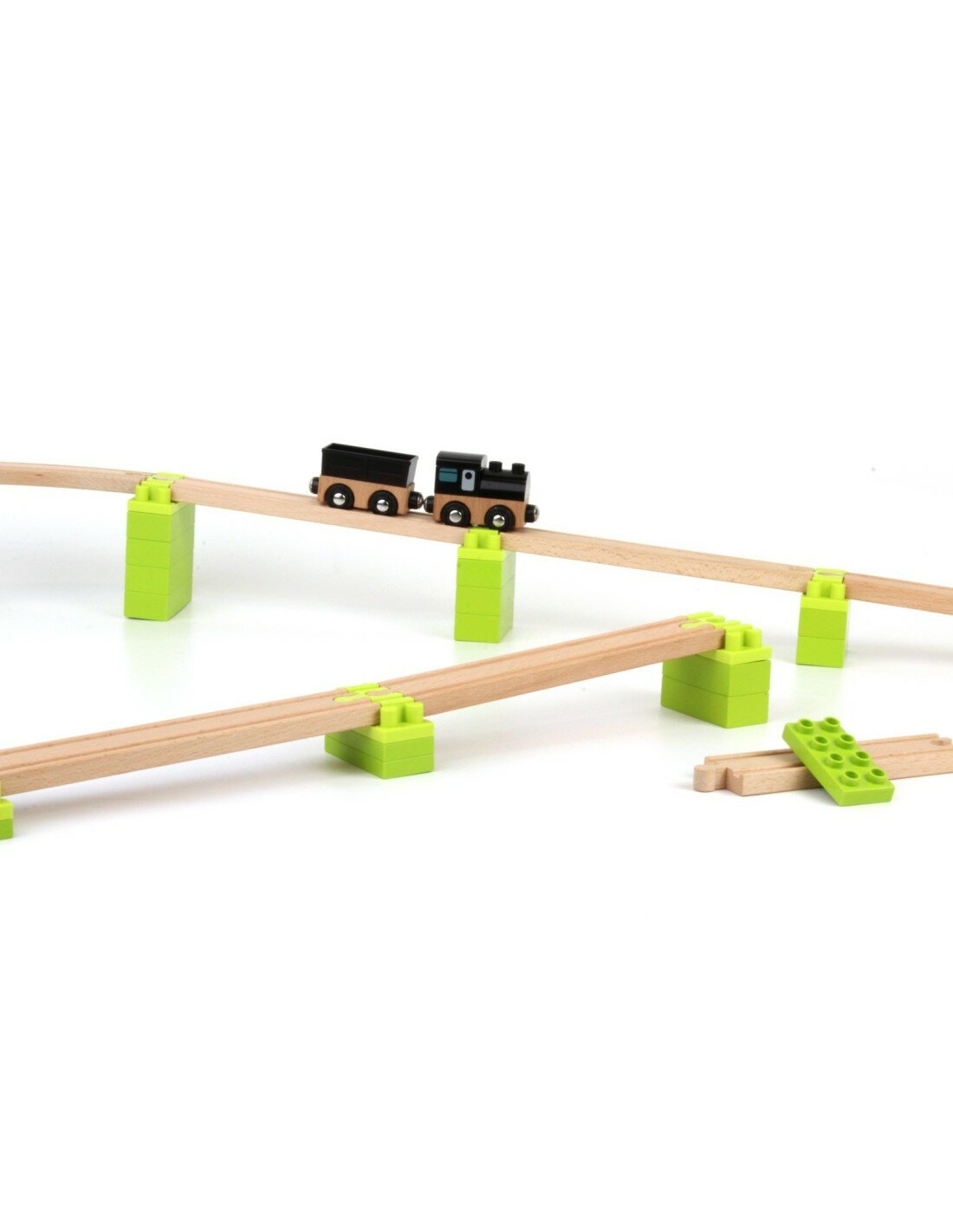 Noppie Railway 24 onderdelen voor een helling | Speel je Wijs